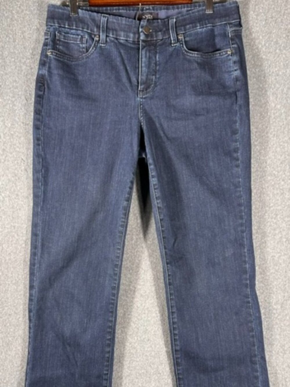 NYDJ Straight Leg Jeans Womens Sz Medium Dark Wash (Marilyn Straight) LiftXTuck